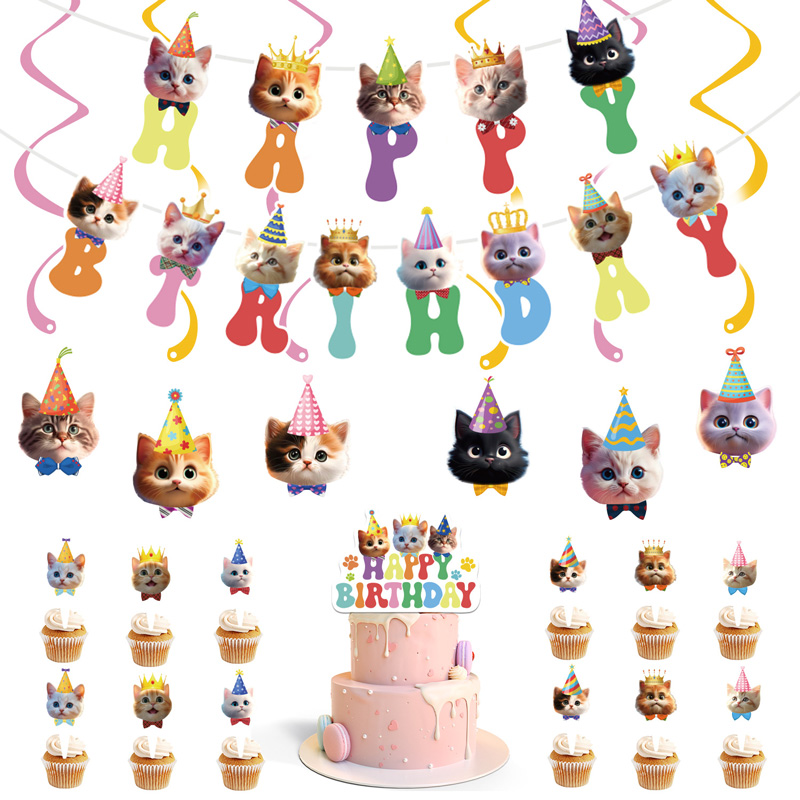 Pet Supplies First - Cara de gato colgante remolino decoraciones