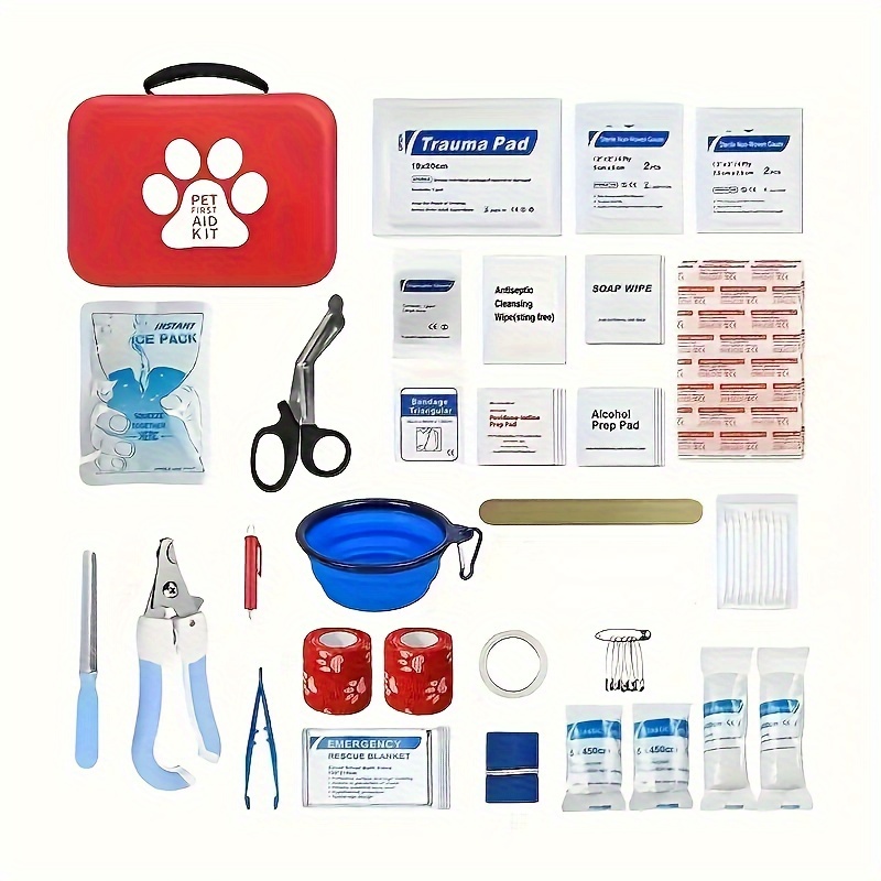Pet Supplies First - Botiquín compacto de primeros auxilios para